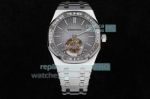 R8 Factory Replica AP Royal Oak SS Grey Tourbillon Diamond Bezel Watch 41MM